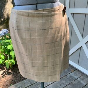 Talbots wrap wool skirt, 14P